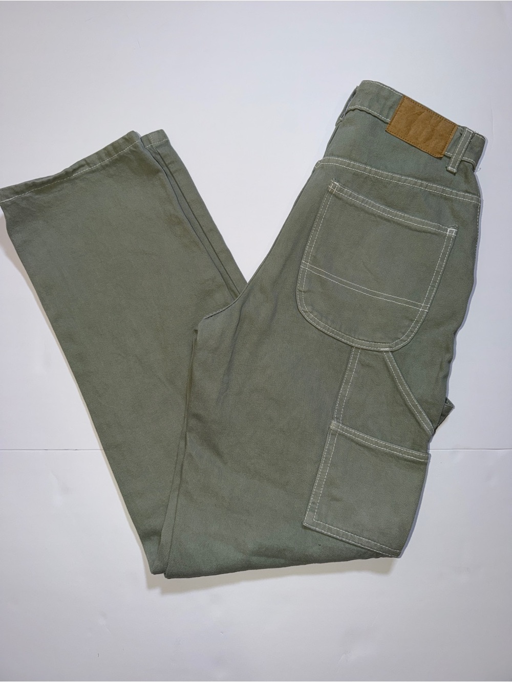 Women’s Olive Green Work Pants - Utility Carpenter Style